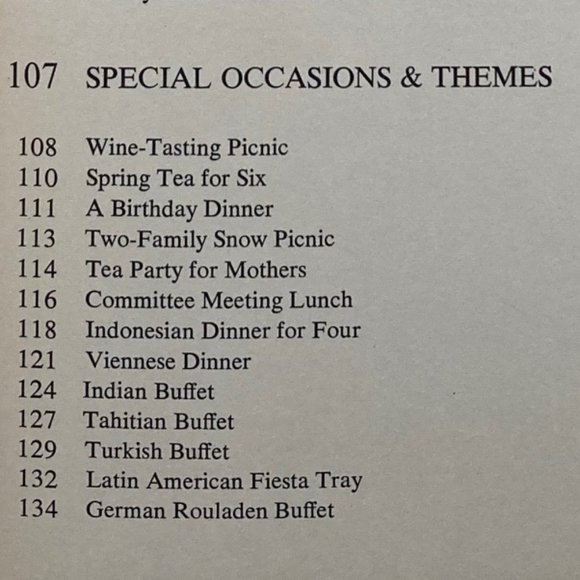 SUNSET MENU COOKBOOK Vintage1969 Menus for many Occasions Detailed Party Recipes - Picture 9 of 13